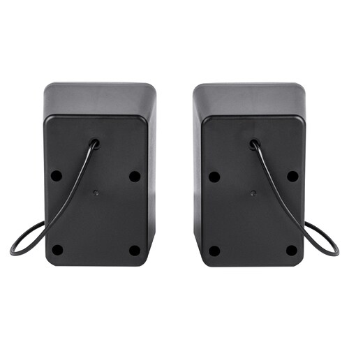 Mini Bocinas Alámbricas USB En Dúo Con Luz RGB Gamer Para Escritorio Conexión Aux 3.5 Sonido Estéreo Control De Volumen