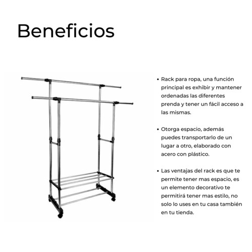 Rack ajustable organizador para ropa 