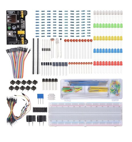 Kit Electrónica Protoboard 830pts Resistor Capacitor