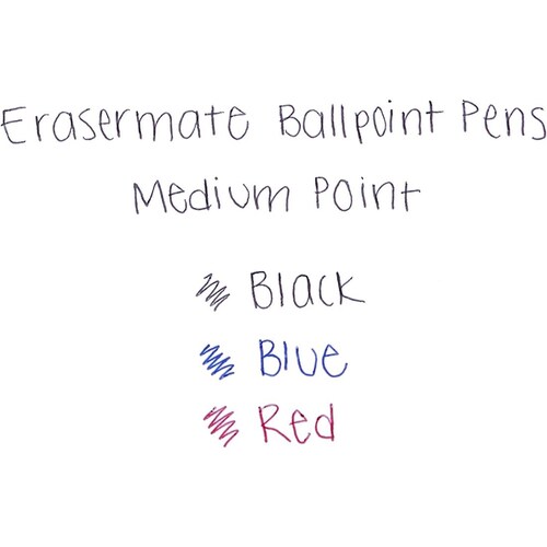 Bolígrafos de punta media Paper Mate Erasermate ,12 bolígrafos de tinta roja