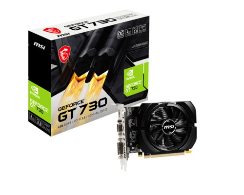 Tarjeta de Video MSI NVIDIA GeForce GT 730, 4GB 64-bit GDDR3, PCI Express 2.0