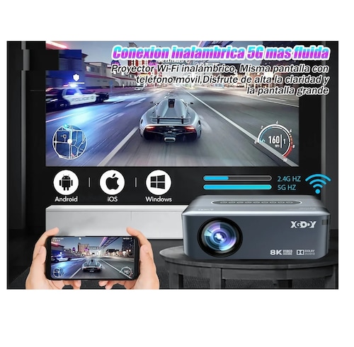 Video proyector LED W80 con Wifi y Android 6.0 incorporado. Full