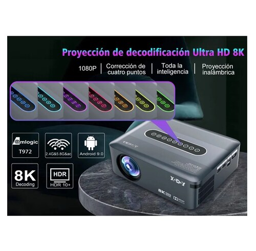 Proyector Android X1 Pro 8k Wifi Inteligente Full Hd 12000lm