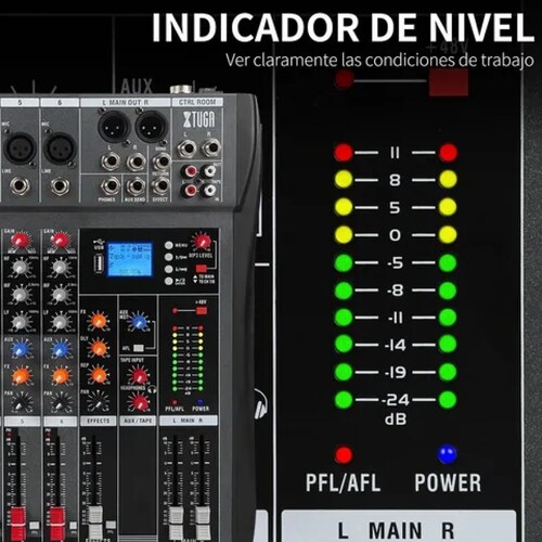 Mezcladora Mixer De 6 Canales 16 Efectos Ct60x-usb Xtuga