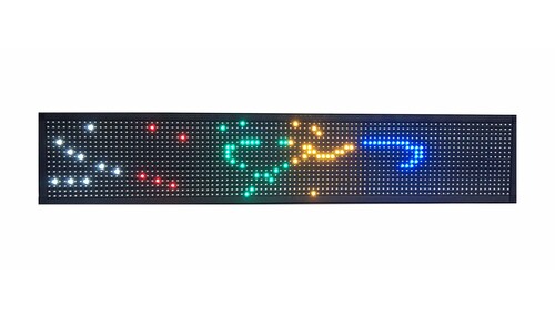 Letrero Led Programable Multicolor Por Wifi 100x20cm Para Publicidad, Facil de usar.