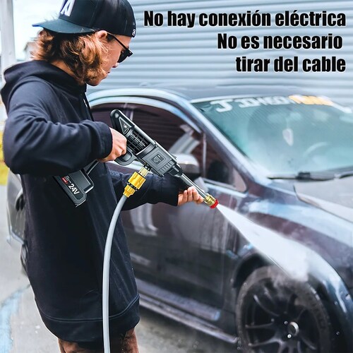 Pistola Lavado Coche Alta Presión Hidrolavadora Inalámbrica