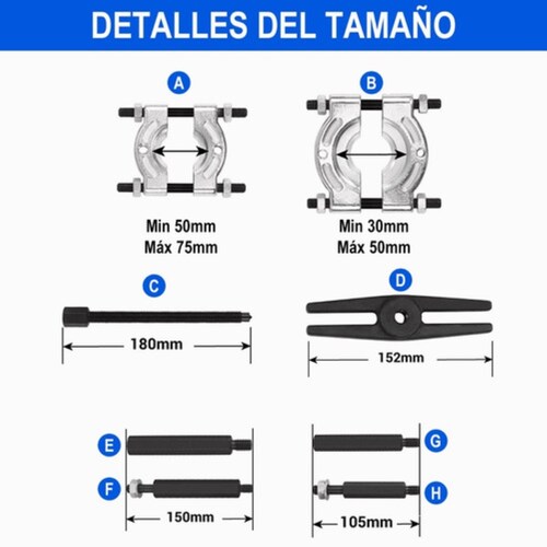 Juego De Extractores De Rodamientos Azul