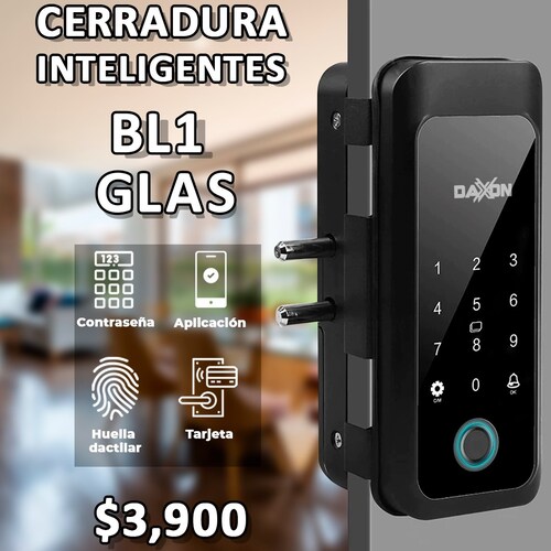 Cerradura Inteligente Digital Huella App BL1 GLASS (4 Métodos de apertura)
