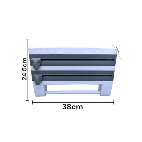 Dispensador organizador Servitoallas Papel Aluminio, Plástico y Especiero