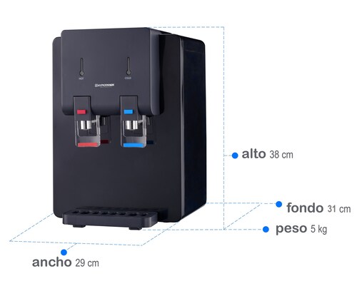Dispensador De Agua  Hypermark Chilliwater Negro Hm0053w