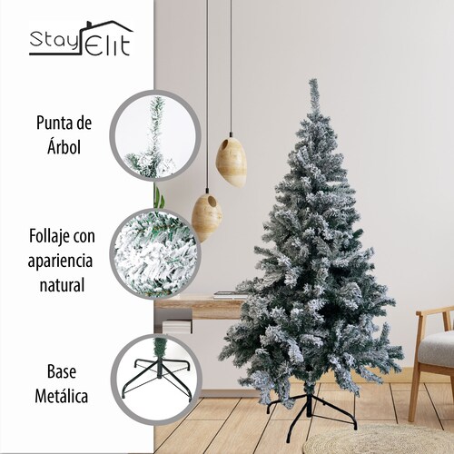 Árbol Pino de Navidad Artificial,Pino Navideño Estilo Nevado, Abeto ...