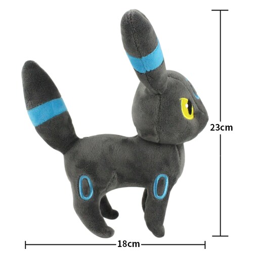 Peluche De Felpa Umbreon Shiny Pokémon 23 Cm.