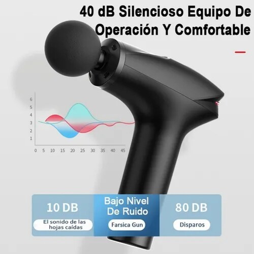 Pistola Masajeadora De Músculos 8 Velocidades Pantalla Lcd
