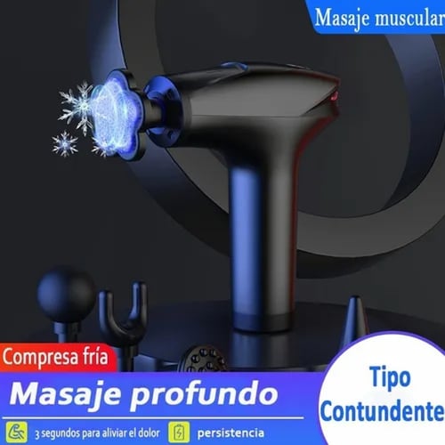 Pistola Masajeadora De Músculos 8 Velocidades Pantalla Lcd