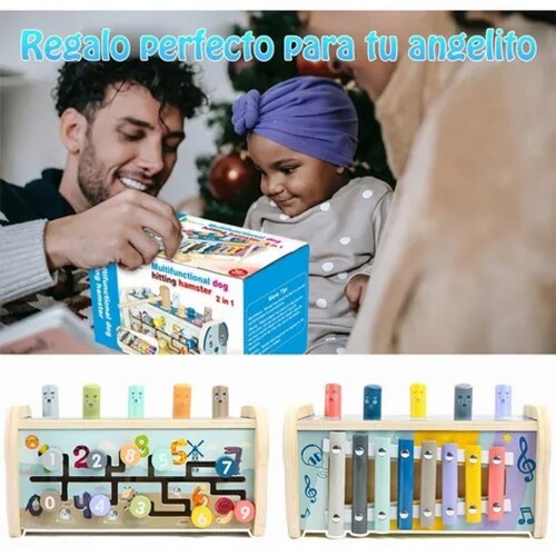 Juguete Didáctico Carrito De Perro Con Música Y Martillo 5e1.