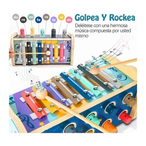 Juguete Didáctico Carrito De Perro Con Música Y Martillo 5e1.