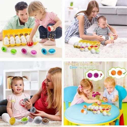Juego Didáctico Niños, Huevos De Juguete Educativos Aprender.