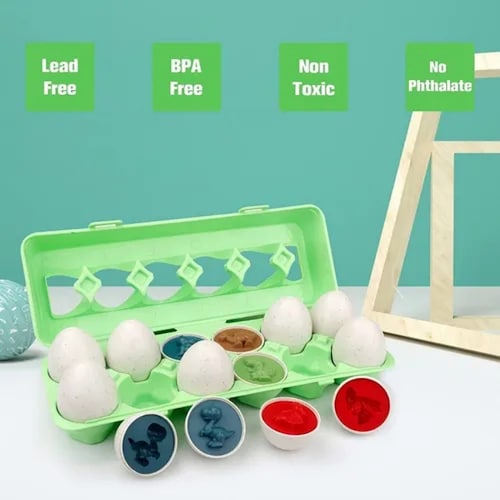 Juego de huevos a juego para niños pequeños de 1 a 3 años - 6 huevos de  juguete para jugar huevos que se abren | Gran regalo de Pascua Montessori