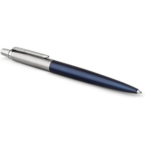 Bolígrafo Parker Jotter Azul Real Terminado En Cromo Tinta Azul Punto Mediano.