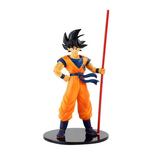 Juguete Muñeco Dragon Ball Z Goku Con Baculo Sagrado Con Caja