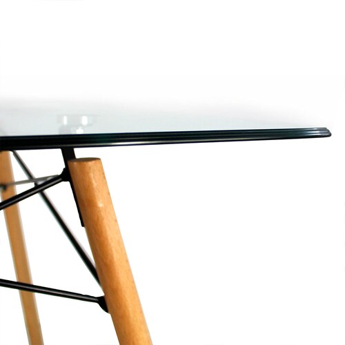 Set de Comedor 4 Sillas Oslo Blancas y Mesa Rectangular 120 cm Mundo In.
