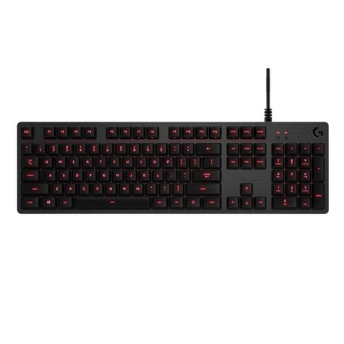 Teclado Gamer Logitech G413 Led Rojo Teclado Mecánico Alámbrico Carbono (Inglés).
