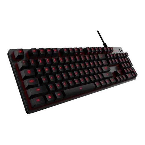 Teclado Gamer Logitech G413 Led Rojo Teclado Mecánico Alámbrico Carbono (Inglés).