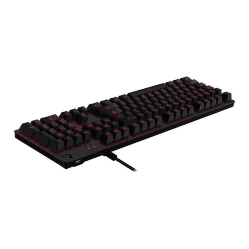 Teclado Gamer Logitech G413 Led Rojo Teclado Mecánico Alámbrico Carbono (Inglés).
