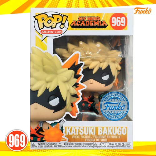 Funko Pop Animation My Hero Academia - Katsuki Bakugo Explosión #969 con Protector de Acrilico
