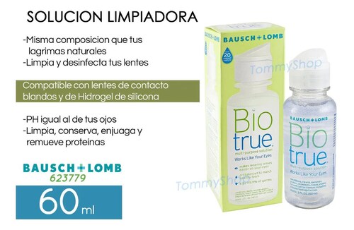 Bio Liquido Limpiador Desinfectante De Lentes De Contacto Viaje.