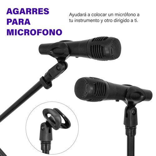 Pedestal De Tripie Para Micrófono Ajustable De Metal 6 Pz