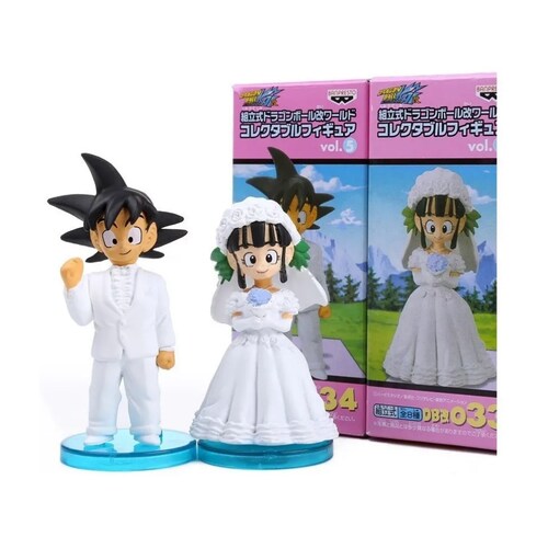 Juguetes Muñecos Figuras Dragon Ball Z Goku Y Milk Boda Con Caja