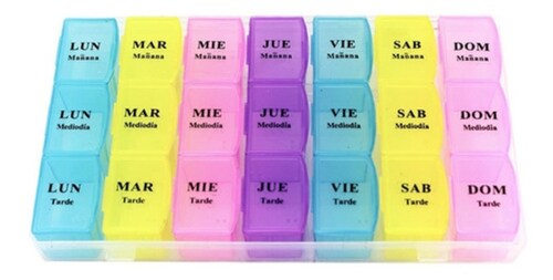 Pastillero Semanal 7 Dias Con 21 Compartimientos