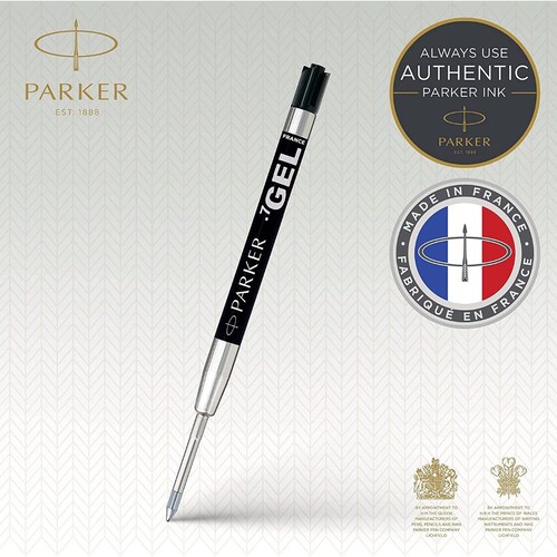 Parker Refills Repuesto Boligrafo Gel Tinta Negro Punto Mediano