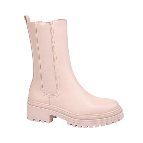 Moto bota Tierra Bendita color rosa con suela antiderrapante, mod. 1044134