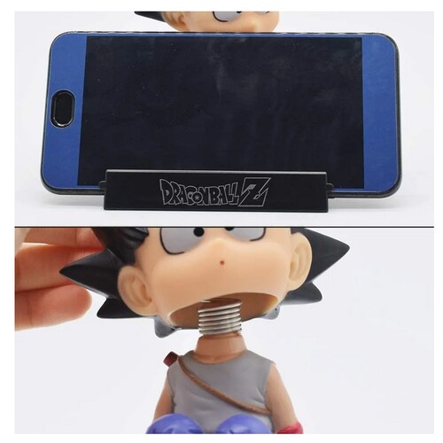 Soporte De Celular Goku Pequeño Azul Dragon Ball Z Shaking Head