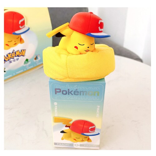 Juguete Muñeco Figura Pokemon Pikachu Dormido coleccionable Con Caja.