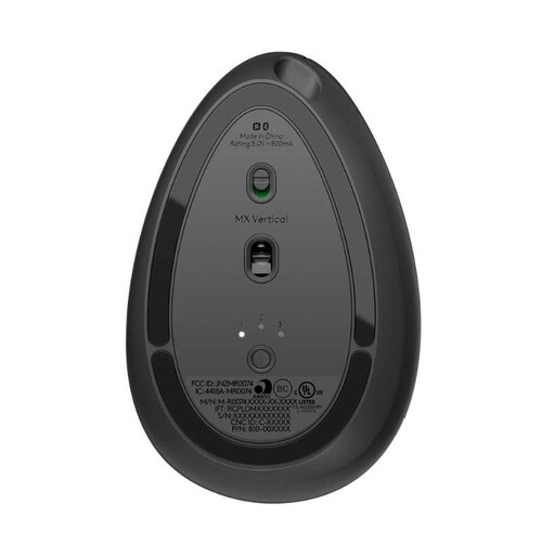 Mouse Ergonómico Logitech Óptico Mx Vertical Rf Inalámbrico Bluetooth 4000Dpi - Negro