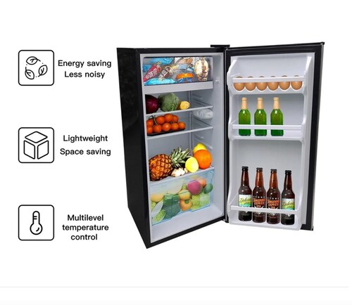 Frigobar Refrigerador Coolteche Freezer Acero 90l 3.2 Ft³