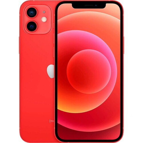 Celular iPhone 12 64GB Rojo-Funda de Regalo-Reacondicionado Grado A .