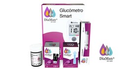 Kit DiaMan Smart Glucómetro + 50 Tiras reactivas + 10 Lancetas