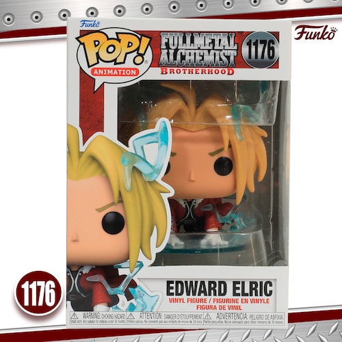 Funko Pop Animation: Full Metal Alchemist- Edward w/Energy #1176 con Protector de Acrilico