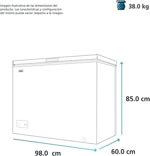 Congelador Horizontal 9 pies cúbicos (259 L) Blanco Mabe - CHM9BPS1