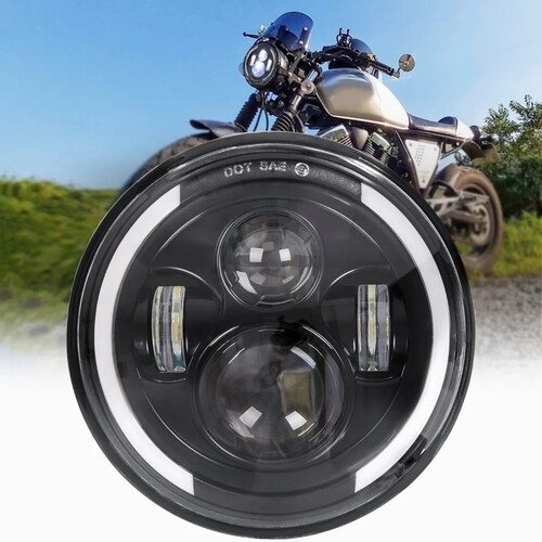 Faro 7 Redondo,ojos Ángel/davidson,suzuki, Honda Yamaha