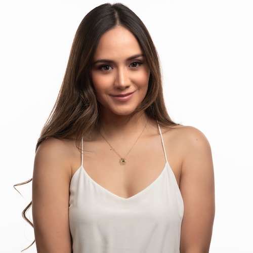 LuckyLy Collar Mujer de Balón de Fútbol Soccer con Zirconia Cúbica , Cadena y Dije con Baño de Oro 14k - Modelo Monda
