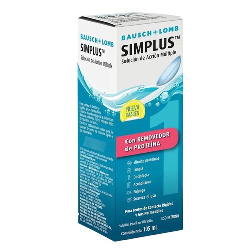 Simplus Liquido Limpiador P Lentes D Contacto Gas Rigidos.