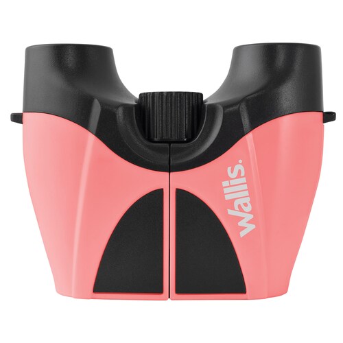 Binocular compacto Wallis tipo porro, 10 x 22 mm, con accesorios, rosa