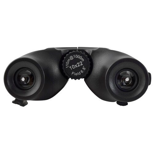 Binocular compacto Wallis tipo porro, 10 x 22 mm, con accesorios, rosa