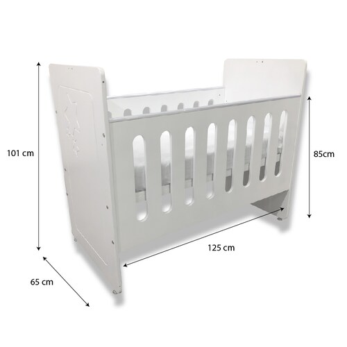 Cunas Para Bebes Convertible Marco Cama Para Niños Cambiador Baby Crib White