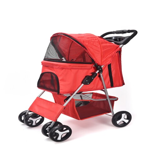 Carriola Transportadora Plegable Para Perro Gatos Mascotas